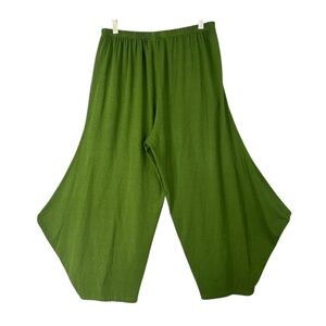 BRYN WALKER Seamus Organic Bamboo Cotton Side Draping Wide-Leg Pants Size Small